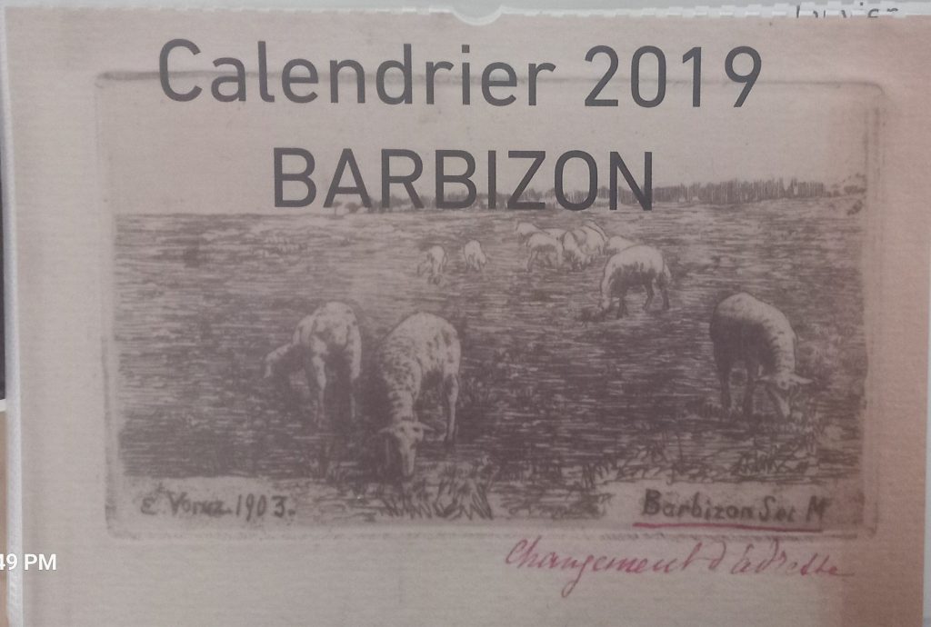 calendrier 2019 Barbizon